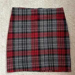 plaid mini skirt